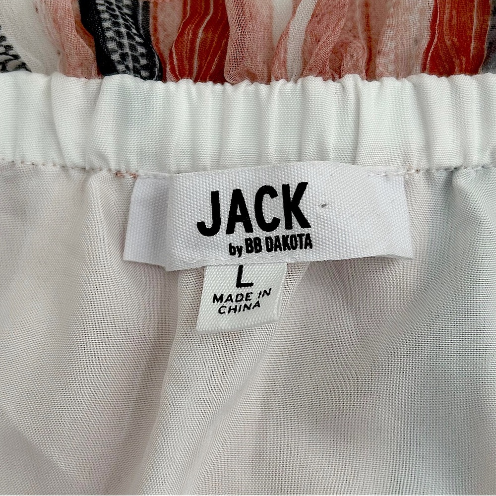 Jack By BB Dakota Multicolor Striped Walk The Line Ruffle Tank Top, Size Large - Picture 13 of 13